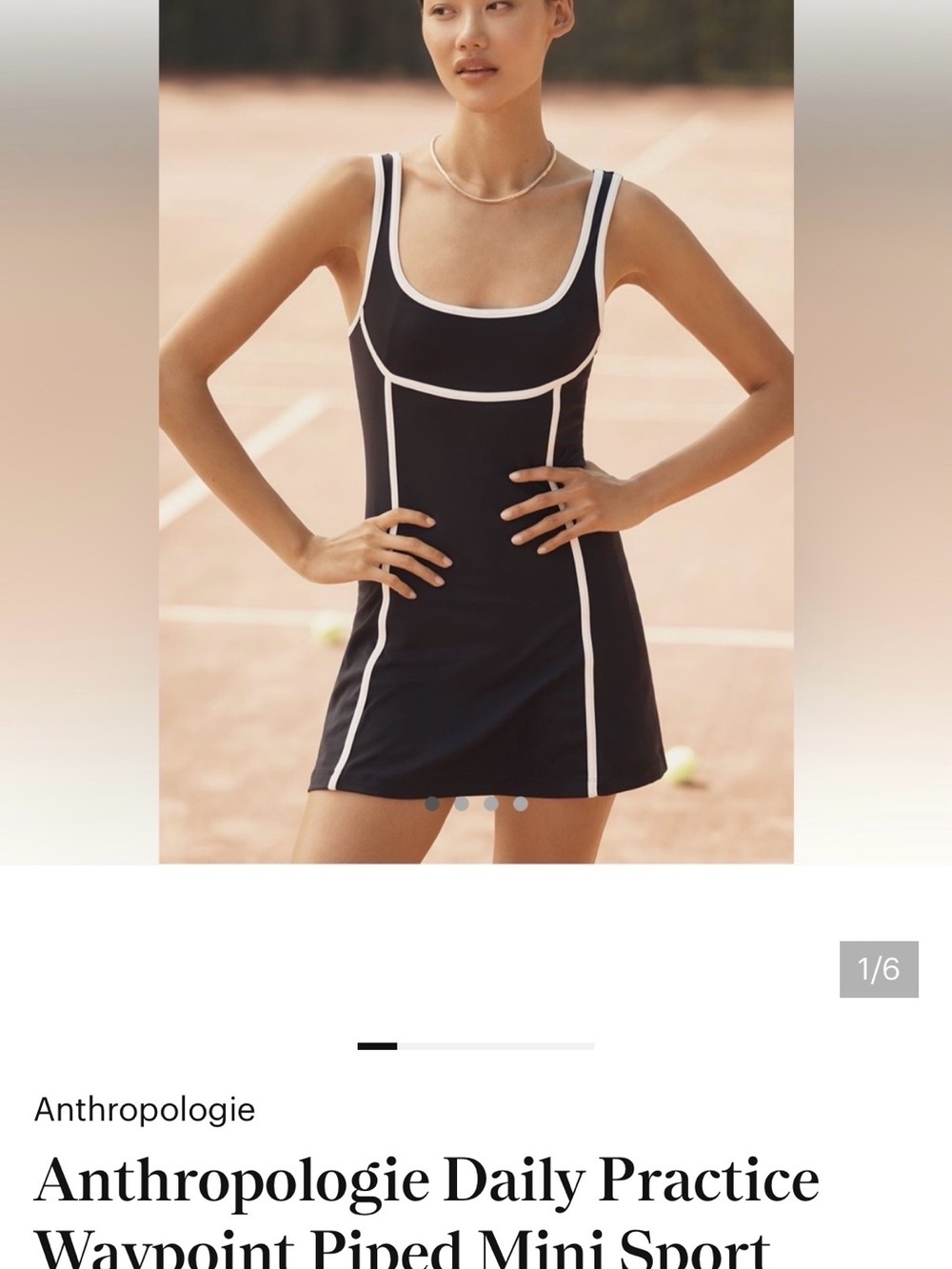 Anthropologie daily Practice brand new mini tennis skort black and white. Size L
